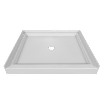 VALLEY ACRYLIC SBST-4236 SIGNATURE 42 INCH X 36 INCH SINGLE THRESHOLD ACRYLIC MULTI-LAYERED CENTER DRAIN SHOWER BASE