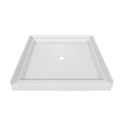 VALLEY ACRYLIC SBST-4242 SIGNATURE 42 INCH X 42 INCH SINGLE THRESHOLD ACRYLIC MULTI-LAYERED CENTER DRAIN SHOWER BASE