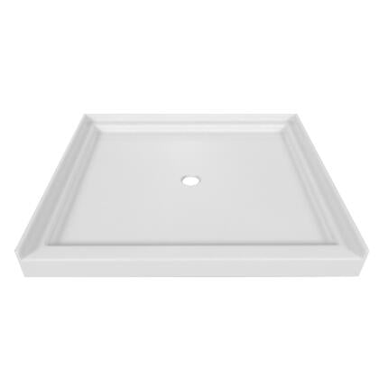 VALLEY ACRYLIC SBST-4842 SIGNATURE 48 INCH X 42 INCH SINGLE THRESHOLD ACRYLIC MULTI-LAYERED CENTER DRAIN SHOWER BASE