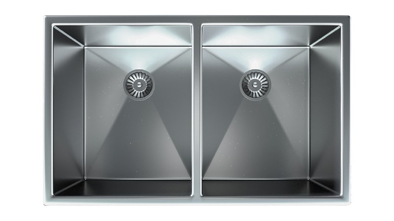 VALLEY ACRYLIC SRR2919A AFFORDABLE LUXURY 29 INCH UNDERMOUNT TWO BOWL KITCHEN SINK - SATIN STAINLESS STEEL