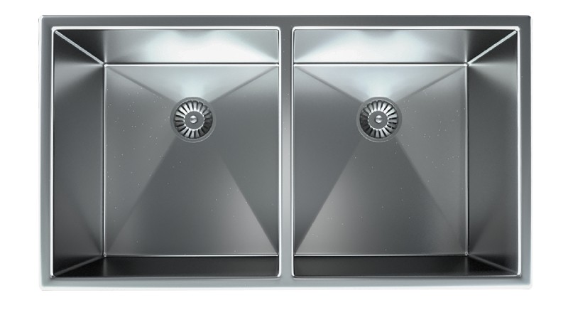 VALLEY ACRYLIC SRR3219A AFFORDABLE LUXURY 32 INCH UNDERMOUNT TWO LARGE BOWL KITCHEN SINK - SATIN STAINLESS STEEL