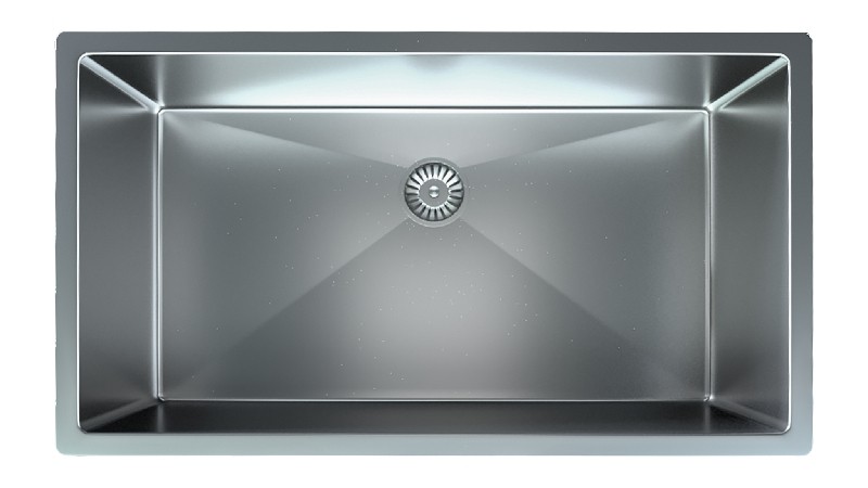 VALLEY ACRYLIC SRR3219C AFFORDABLE LUXURY 32 INCH UNDERMOUNT LARGE SINGLE BOWL KITCHEN SINK - SATIN STAINLESS STEEL