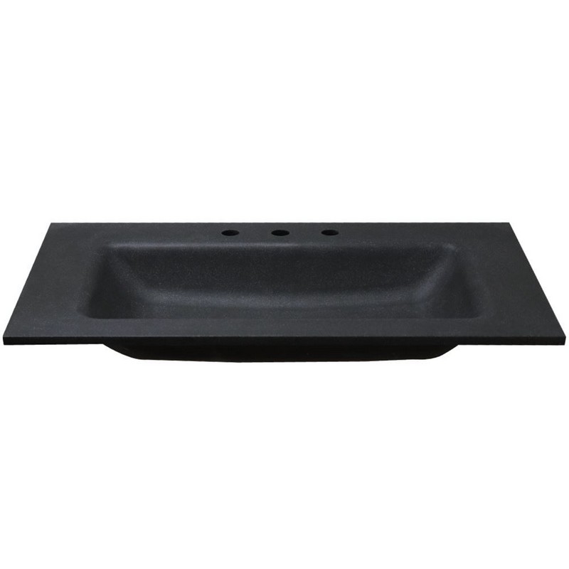 BELLATERRA HOME CT3722 37 INCH WIDESPREAD SINGLE RECTANGLE SINK CONCRETE TOP