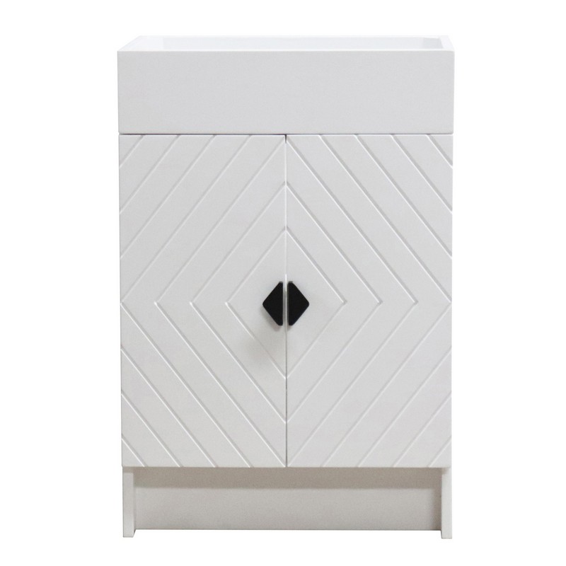 BELLATERRA HOME F23C-BL-CAB 23 INCH FOLDABLE FREESTANDING BATHROOM VANITY CABINET ONLY IN WHITE