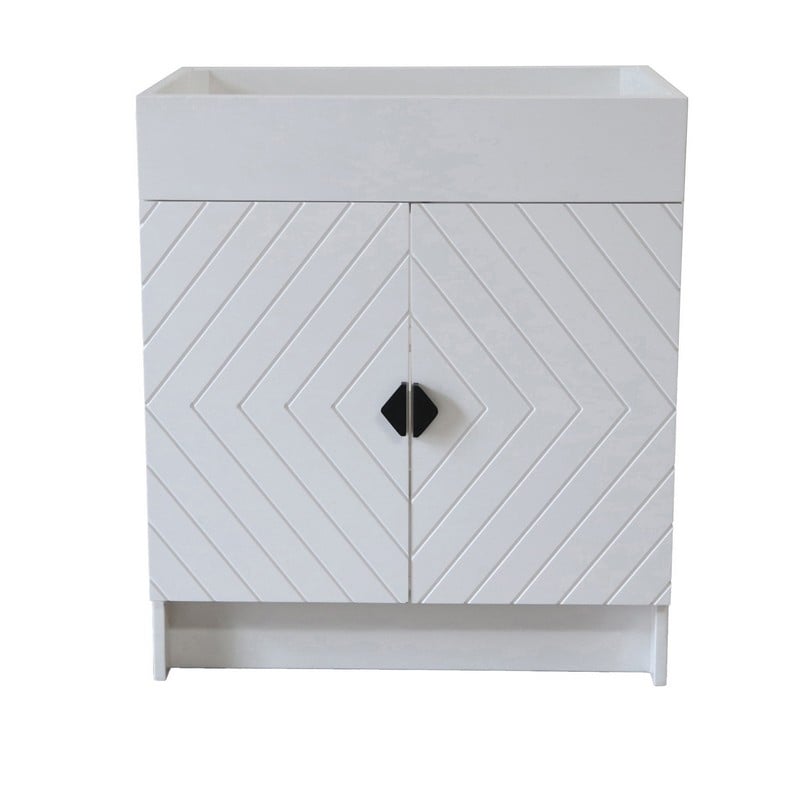 BELLATERRA HOME F30C-BL-CAB 30 INCH FOLDABLE FREESTANDING BATHROOM VANITY CABINET ONLY IN WHITE