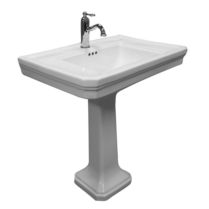 BARCLAY 3-910WH DREW 770 30 1/2 INCH PEDESTAL BATHROOM SINK