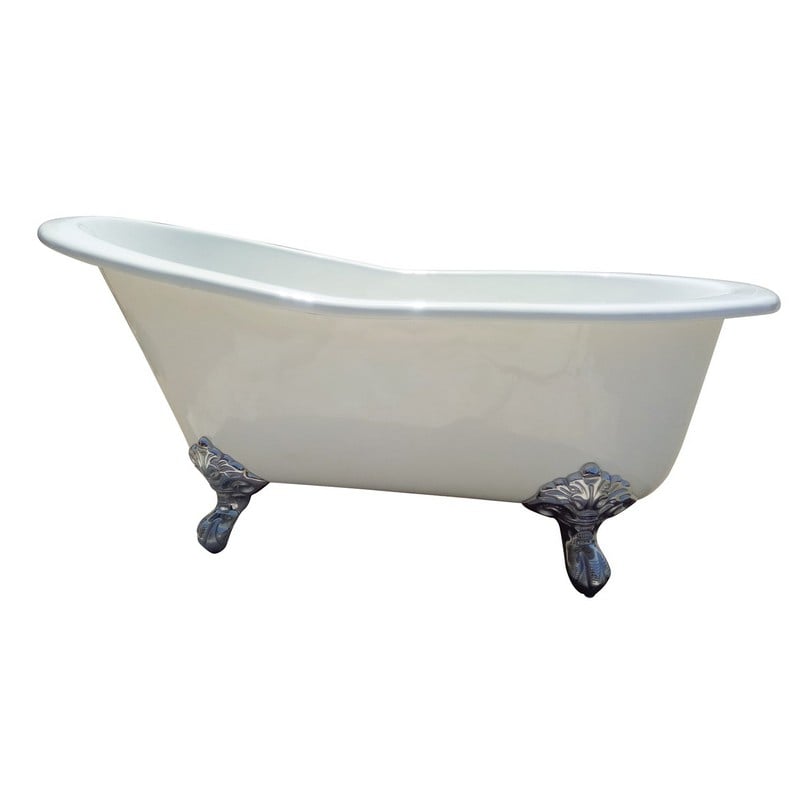 BARCLAY CTS7H67I-WH INDIA 67 INCH INDIA CAST IRON SLIPPER BATHTUB