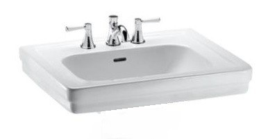TOTO LT530.4 PROMENADE 27-1/2 X 22-1/4 INCH LAVATORY WITH 4 INCH FAUCET CENTERS