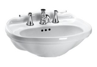TOTO LT754.8 WHITNEY 25 X 19 INCH LAVATORY WITH 8 INCH FAUCET CENTERS