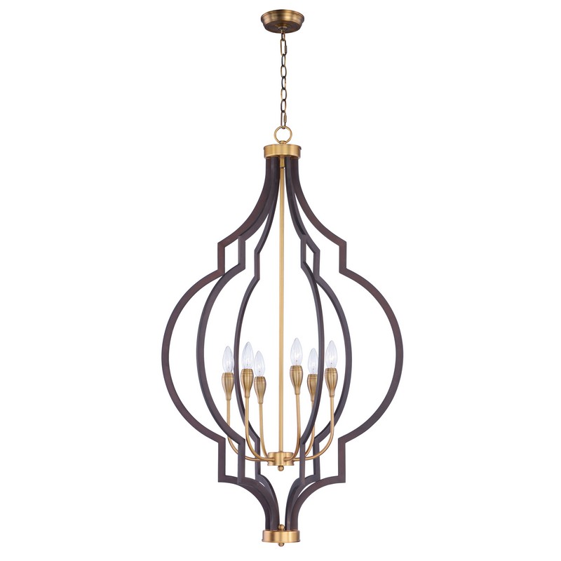 MAXIM LIGHTING 20296OIAB CREST 26 INCH CEILING-MOUNTED INCANDESCENT CHANDELIER LIGHT