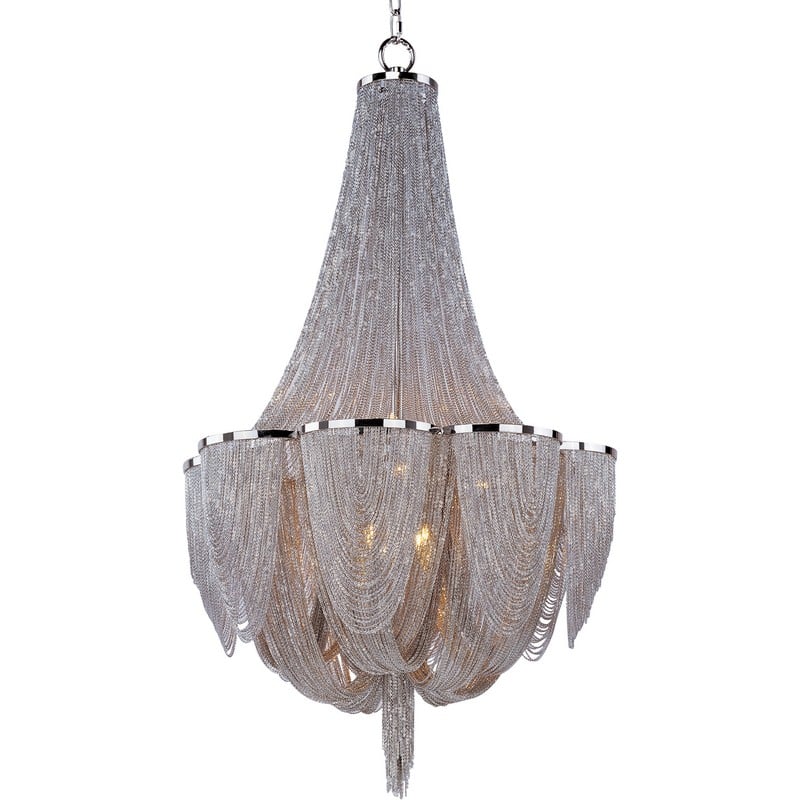 MAXIM LIGHTING 21465NKPN CHANTILLY 22 INCH CEILING-MOUNTED XENON CHANDELIER LIGHT