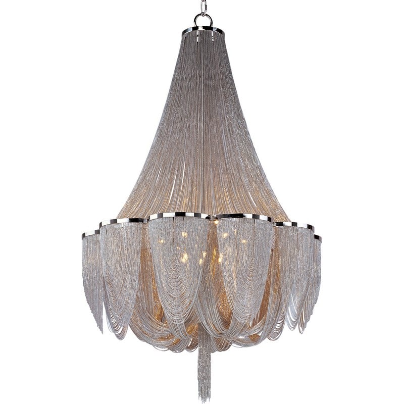 MAXIM LIGHTING 21467NKPN CHANTILLY 34 INCH CEILING-MOUNTED XENON CHANDELIER LIGHT