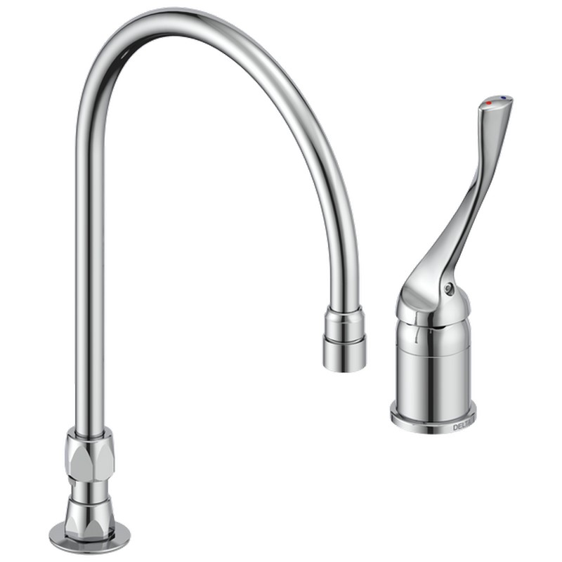 DELTA 24T2633-R7 COMMERCIAL 14 1/4 INCH TWO HOLES WIDESPREAD 1.5 GPM SINGLE LEVER HANDLE BATHROOM FAUCET WITH VANDAL RESISTANT AERATOR - CHROME