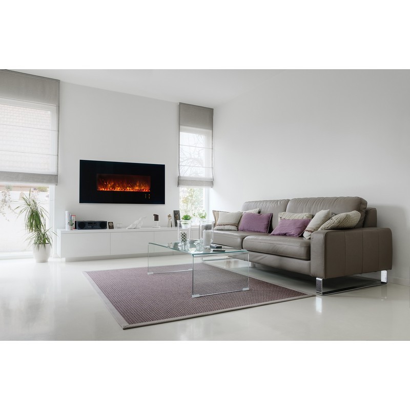 MODERN FLAMES AL60CLX2-G AMBIANCE CLX2 60 INCH WITH BLACK GLASS FACE (2X4 RECESS OR WALL MOUNT)