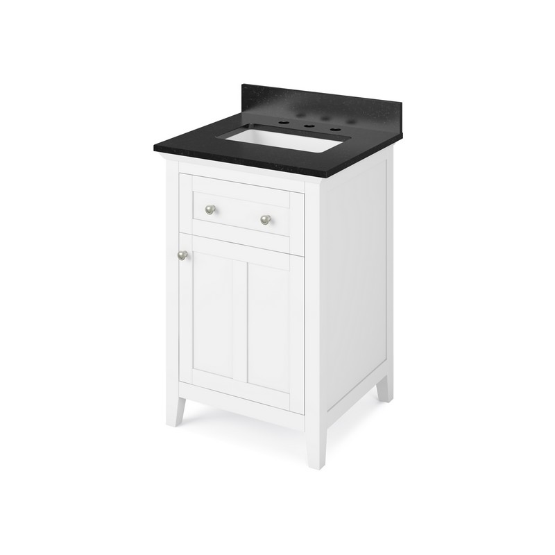 HARDWARE RESOURCES VKITCHA24BGR CHATHAM 25 INCH FREESTANDING BATH VANITY WITH BLACK GRANITE TOP AND UNDERMOUNT RECTANGLE BOWL