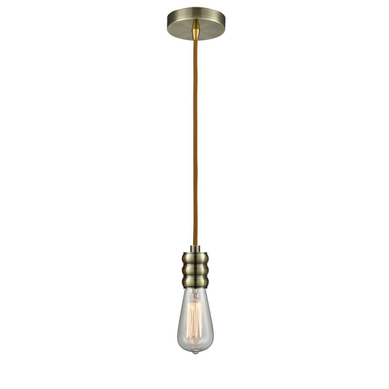 INNOVATIONS LIGHTING 100-10CR-5 GATSBY BARE BULB 1 LIGHT 1 3/4 INCH INCANDESCENT MINI PENDANT WITH COPPER CORD