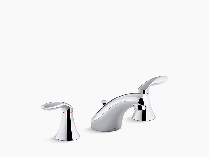 KOHLER K-15261-4RA CORALAIS WIDESPREAD BATHROOM FAUCET WITH ULTRAGLIDE CERAMIC DISC VALVES AND POP-UP DRAIN ASSEMBLY