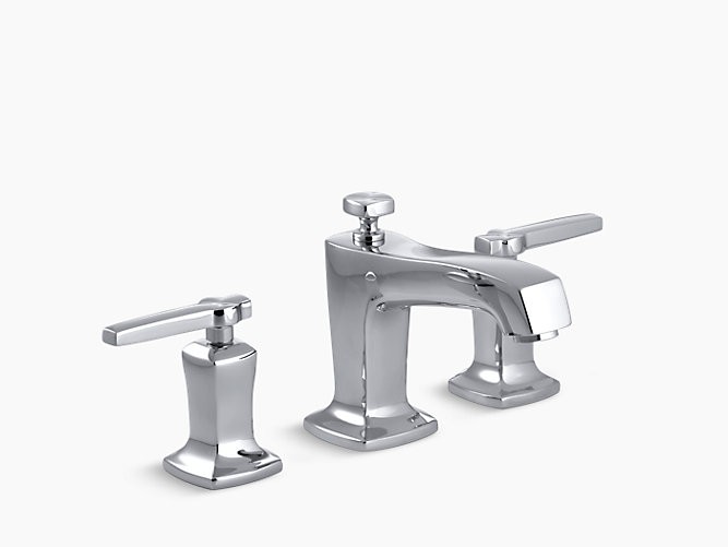 KOHLER K-16232-4 MARGAUX WIDESPREAD BATHROOM FAUCET WITH ULTRA-GLIDE VALVE TECHNOLOGY - FREE METAL POP-UP DRAIN ASSEMBLY WITH PURCHASE