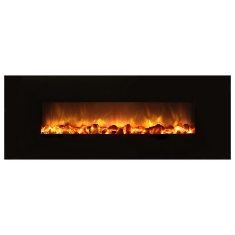 MODERN FLAMES SF40/BILV BUILDER LINEAR SLIM 40 INCH WITH  BLACK GLASS FACE (2X4 RECESS OR WALL MOUNT)