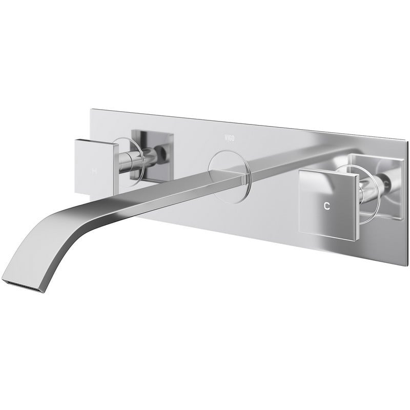 VIGO VG05002 TITUS DUAL LEVER WALL MOUNT FAUCET