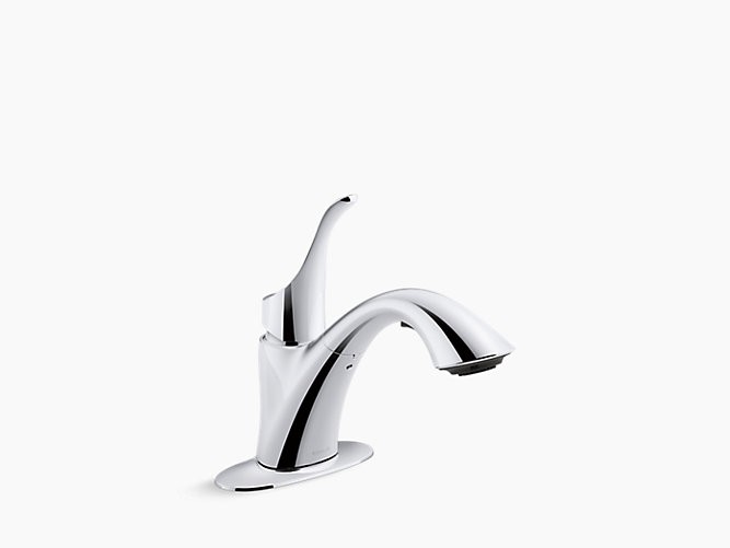 KOHLER K-22035 SIMPLICE 4 GPM DECK MOUNTED SINGLE LEVER LAUNDRY PULL-OUT SPRAY FAUCET WITH METAL HANDLE