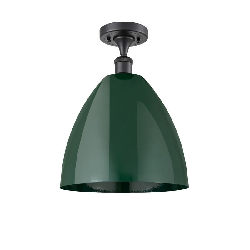 INNOVATIONS LIGHTING 516-1C-MBD-12-GR PLYMOUTH DOME BALLSTON 12 INCH 1 LIGHT CEILING MOUNT SEMI FLUSH MOUNT LIGHT