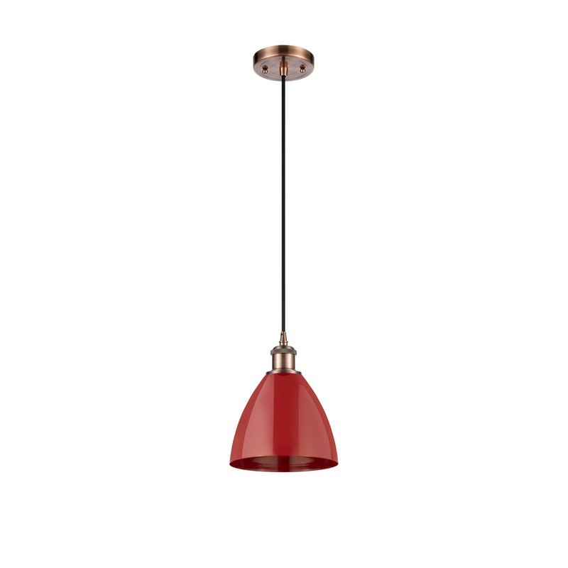 INNOVATIONS LIGHTING 516-1P-MBD-75-RD PLYMOUTH DOME BALLSTON 7 1/2 INCH 1 LIGHT CEILING MOUNT MINI PENDANT