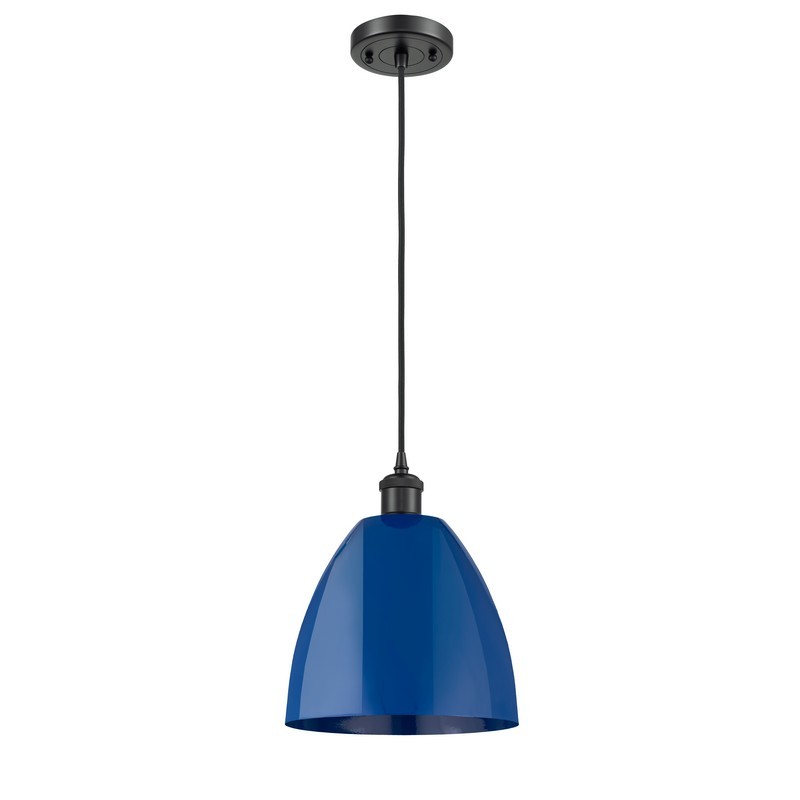 INNOVATIONS LIGHTING 516-1P-MBD-9-BL PLYMOUTH DOME BALLSTON 9 INCH 1 LIGHT CEILING MOUNT MINI PENDANT