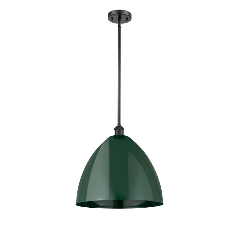 INNOVATIONS LIGHTING 516-1S-MBD-16-GR PLYMOUTH DOME BALLSTON 16 INCH 1 LIGHT CEILING MOUNT PENDANT