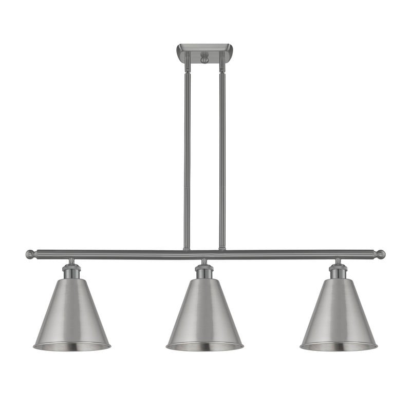 INNOVATIONS LIGHTING 516-3I-MBC-8 BALLSTON CONE BALLSTON 36 INCH 3 LIGHT CEILING MOUNT ISLAND LIGHT