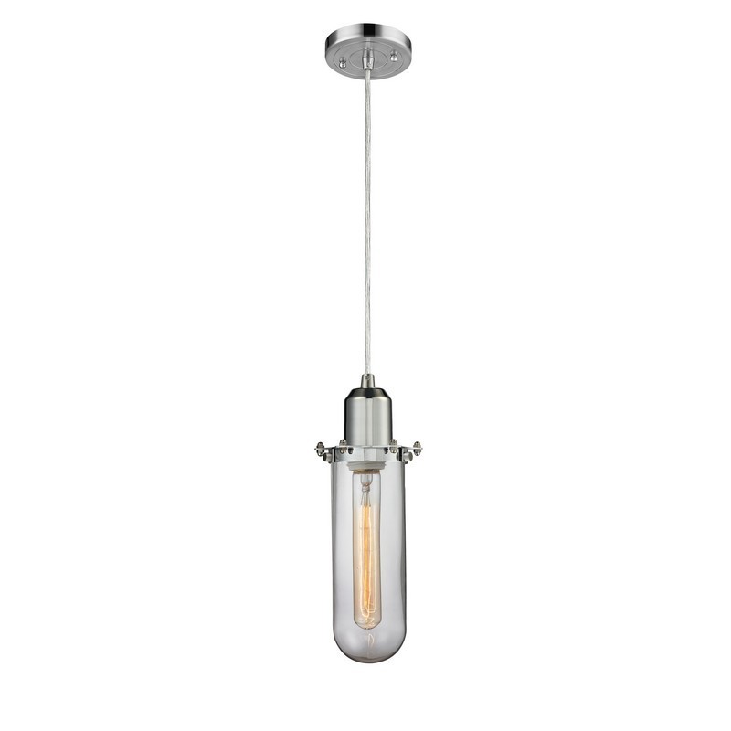 INNOVATIONS LIGHTING 900-1P-CE228-CL AUSTERE CENTRI 4 1/2 INCH ONE LIGHT CLEAR MINI PENDANT