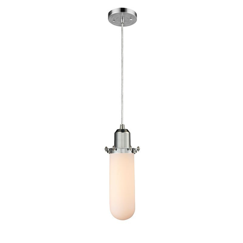 INNOVATIONS LIGHTING 900-1P-CE228-W AUSTERE CENTRI 4 1/2 INCH ONE LIGHT MATTE WHITE CASED MINI PENDANT