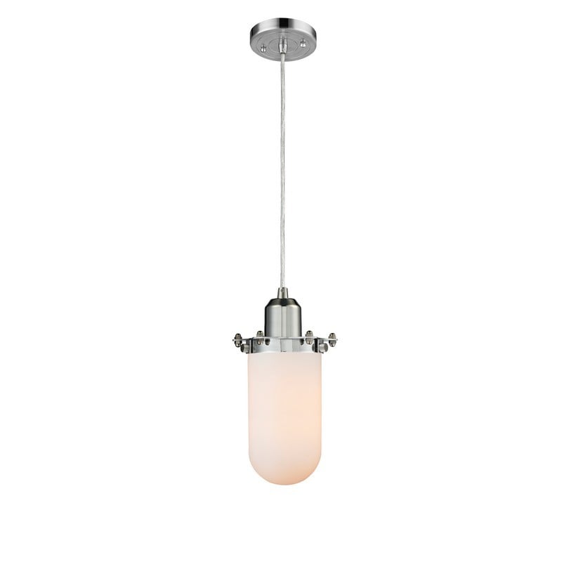 INNOVATIONS LIGHTING 900-1P-CE231-W AUSTERE CENTRI 4 1/2 INCH ONE LIGHT MATTE WHITE CASED MINI PENDANT