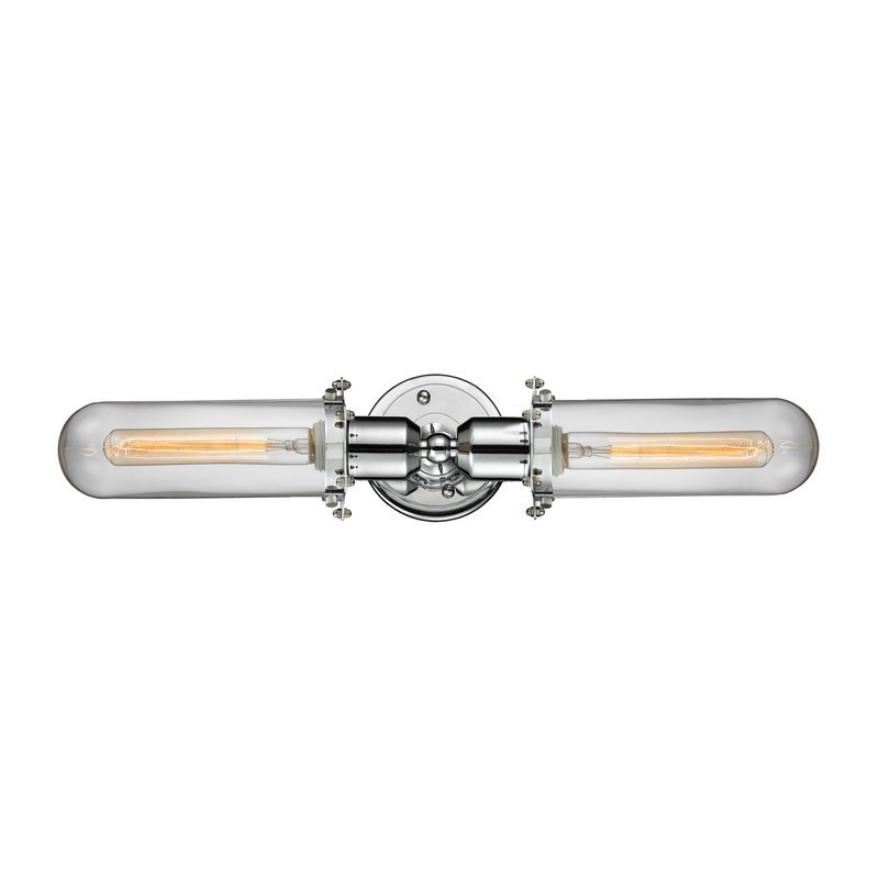 INNOVATIONS LIGHTING 900-2W-CE228-CL AUSTERE CENTRI 2 LIGHT 22 INCH WALL MOUNT CLEAR GLASS VANITY LIGHT