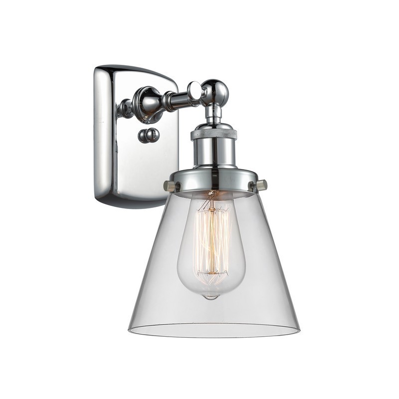 INNOVATIONS LIGHTING 916-1W-G62 BALLSTON SMALL CONE 1 LIGHT 6 INCH CLEAR GLASS WALL SCONCE