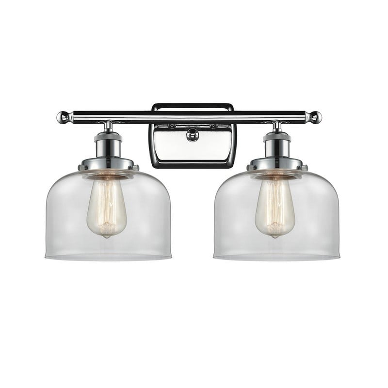 INNOVATIONS LIGHTING 916-2W-G72 BALLSTON LARGE BELL 2 LIGHT 16 INCH CLEAR GLASS VANITY LIGHT