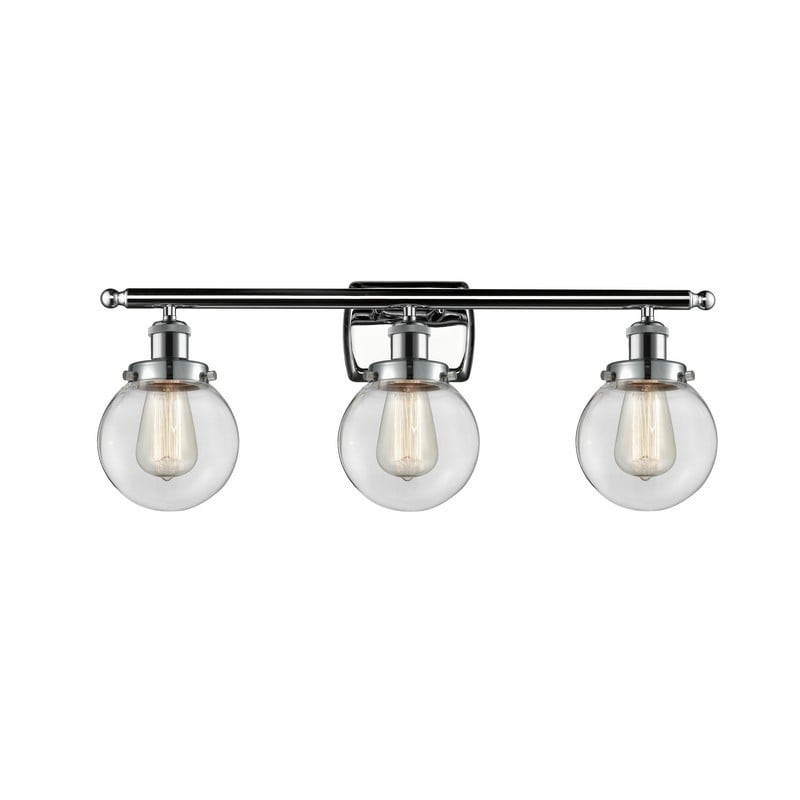 INNOVATIONS LIGHTING 916-3W-G202-6 BALLSTON BEACON 3 LIGHT 26 INCH CLEAR GLASS VANITY LIGHT