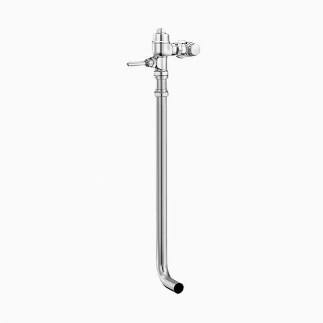SLOAN 3140850 NAVAL 137 GJ XYV 3.5 GPF TOP SPUD SINGLE FLUSH EXPOSED MANUAL SPECIALTY WATER CLOSET SQUAT TOILET FLUSHOMETER WITH GROUND JOINT CONTROL STOP AND LESS VACUUM BREAKER - POLISHED CHROME