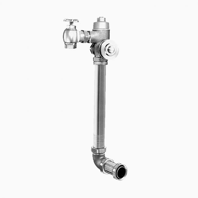 SLOAN 3141685 NAVAL 152-1.6 10 3/4 LDIM GJ XYV 1.6 GPF 10 3/4 LDIM REAR SPUD SINGLE FLUSH CONCEALED MANUAL WATER CLOSET FLUSHOMETER WITH GROUND JOINT CONTROL STOP AND LESS VACUUM BREAKER - ROUGH BRASS