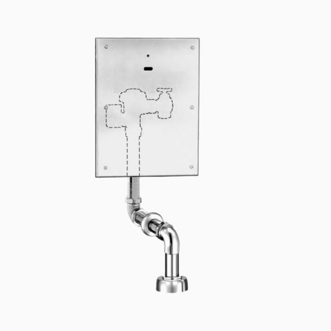 SLOAN 3451623 ROYAL 153-1.6 2-10 3/4 LDIM ESS WB 1.6 GPF TOP SPUD SINGLE FLUSH CONCEALED SENSOR WATER CLOSET FLUSHOMETER WITH ELECTRICAL OVERRIDE AND WALL BOX - ROUGH BRASS