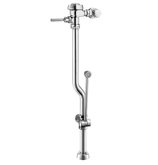 SLOAN 3789714 BPW 1000 O 3.5 GPF TOP SPUD SINGLE FLUSH EXPOSED MANUAL WATER CLOSET BEDPAN WASHER FLUSHOMETER WITH 2 INCH OFFSET - POLISHED CHROME