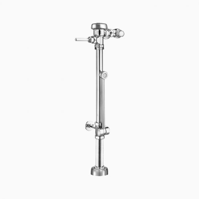 SLOAN 3789737 BPW 1000-1.6 SG YI O 1.6 GPF TOP SPUD SINGLE FLUSH 1.5 INCH OFFSET EXPOSED MANUAL WATER CLOSET BEDPAN WASHER FLUSHOMETER WITH SANIGARD HANDLE AND DOUBLE WALL BUMPER - POLISHED CHROME