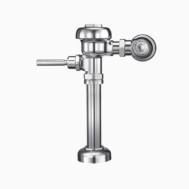 SLOAN 3980100 REGAL 111 XL U 1.6 GPF TOP SPUD SINGLE FLUSH EXPOSED MANUAL WATER CLOSET FLUSHOMETER WITH 1 1/4 INCH FLUSH CONNECTION - POLISHED CHROME