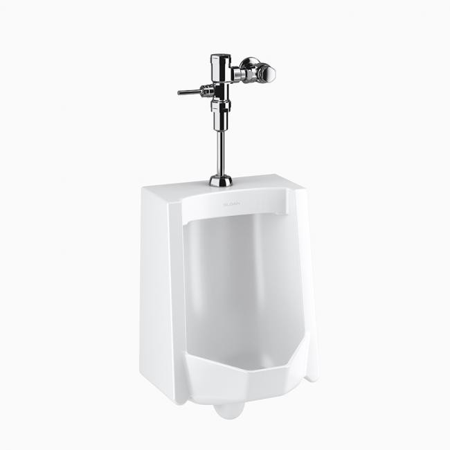 SLOAN 10001007 WEUS1000.1007 SU1009 WALL MOUNT URINAL AND GEM-2 186 FLUSHOMETER - WHITE