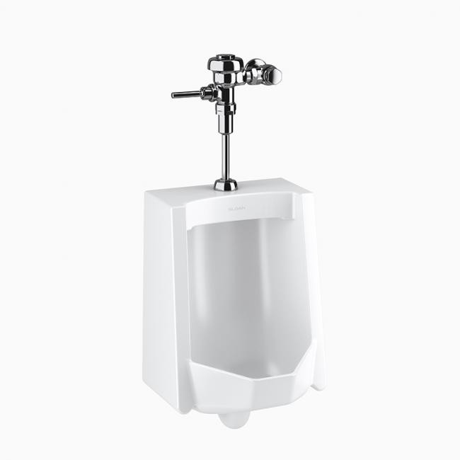 SLOAN 10001010 WEUS1000.1010 SU1009 WALL MOUNT URINAL AND 186 FLUSHOMETER - WHITE