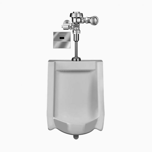 SLOAN 10001304 WEUS1000.1304 SU1009 WALL MOUNT URINAL AND ROYAL 186 ESS FLUSHOMETER - WHITE