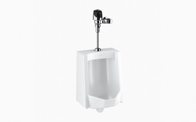 SLOAN 10001401 WEUS1000.1401 SU1009 WALL MOUNT STANDARD URINAL AND ECOS 8186 FLUSHOMETER - WHITE