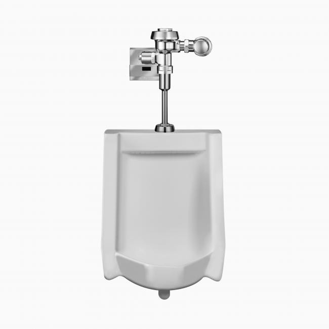 SLOAN 10021301 WEUS1002.1301 SU1009 WALL MOUNT URINAL AND ROYAL 186 ESS FLUSHOMETER - WHITE