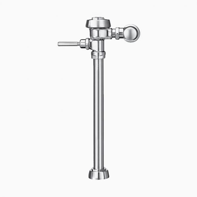 SLOAN 3010532 ROYAL 117 H O 1 IN OFST 6.5 GPF 1 INCH OFFSET TOP SPUD SINGLE FLUSH EXPOSED MANUAL SERVICE SINK FLUSHOMETER WITH FRONT OF VALVE HANDLE AND OFFSET VACUUM BREAKER - POLISHED CHROME