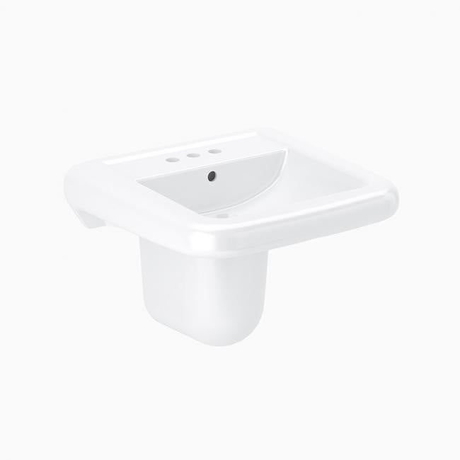 SLOAN 3873075 SS3065-STG SLOANTEC GLAZE 21 1/2 INCH SINGLE BASIN WALL MOUNT BATHROOM SINK WITH OVERFLOW - WHITE